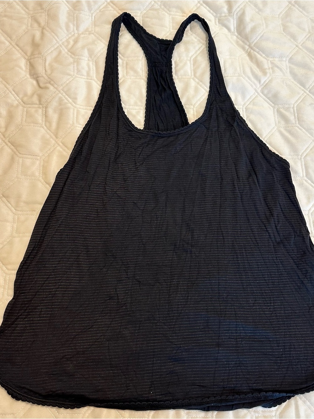 lululemon 105 singlet Black stripe Racerback Tank